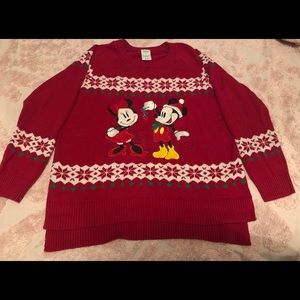 Disney Store Mickey and Minnie Christmas Sweater